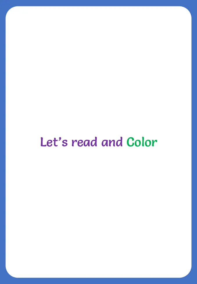 Let us Read and Color