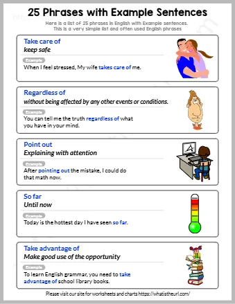Phrases With Example Sentences