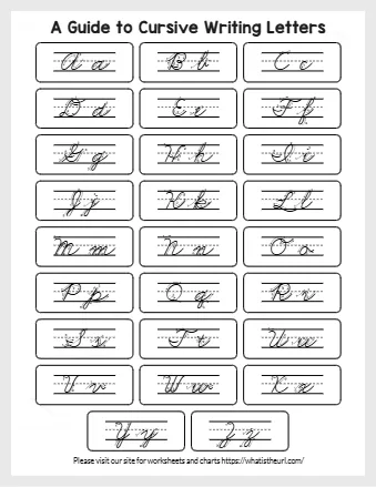 A Guide To Cursive Writing Letters