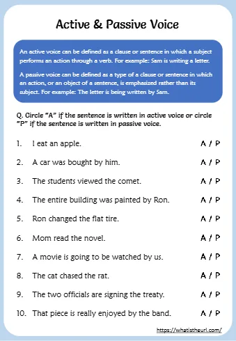 P If The Sentence Is Written In Passive Voice