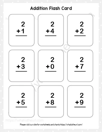 Addition Flash Cards For Grade 1 To 3