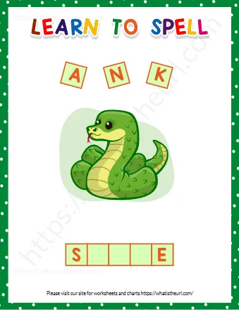 Animals Name Spelling Worksheets For Kindergarten Kids