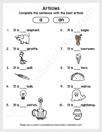 Complete The Sentence With The Best Article