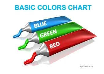 Blue Green Red Basic Colors Chart