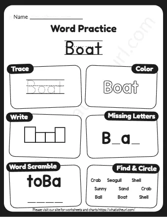 B A Word Practice