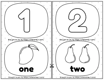 Number Flash Cards Printable 1-20
