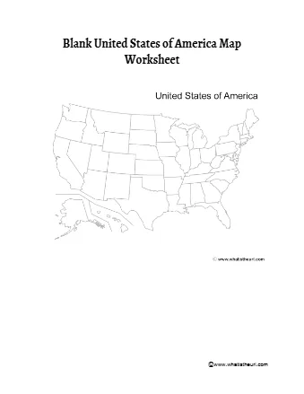 Blank United States Of America Map