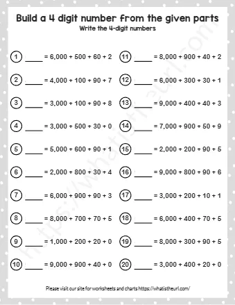 Build A 4 Digit Number From The Given Parts