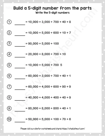 Build A 5 Digit Number From The Parts