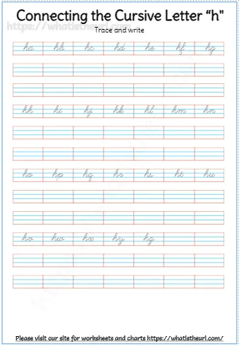 Connecting The Cursive Letter H