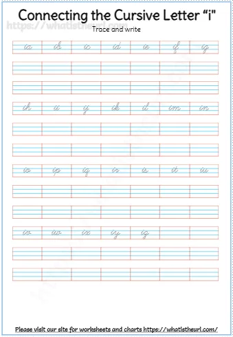 Connecting The Cursive Letter I