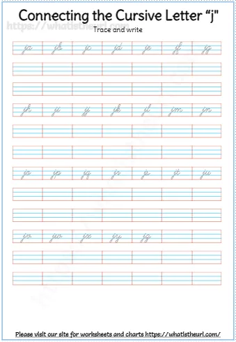 Connecting The Cursive Letter J