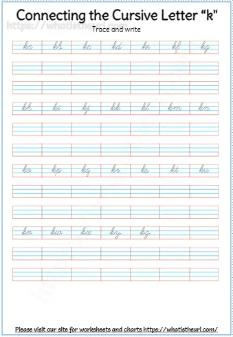 Connecting The Cursive Letter K