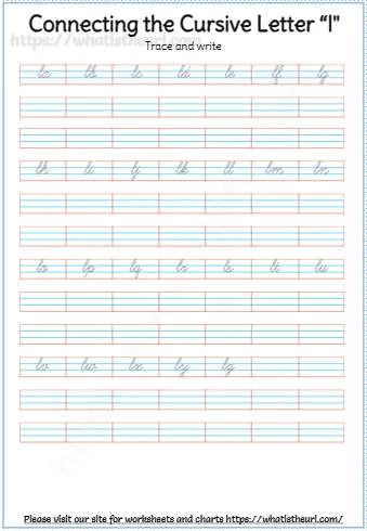 Connecting The Cursive Letter L