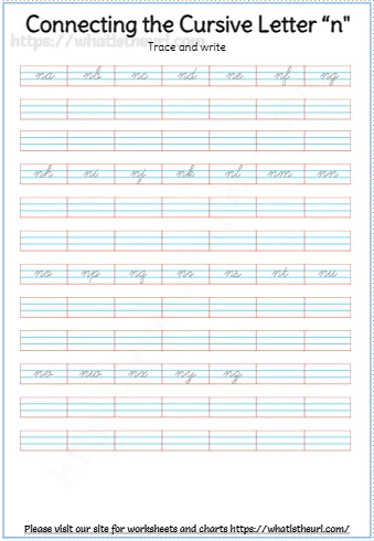 Connecting The Cursive Letter N