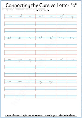 Connecting The Cursive Letter O