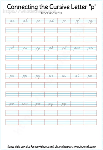Connecting The Cursive Letter P