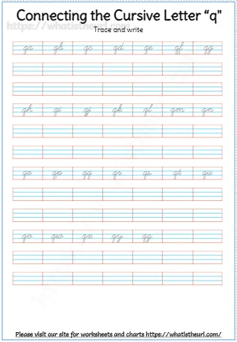 Connecting The Cursive Letter Q