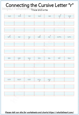 Connecting The Cursive Letter R