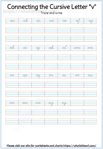 Connecting The Cursive Letter V