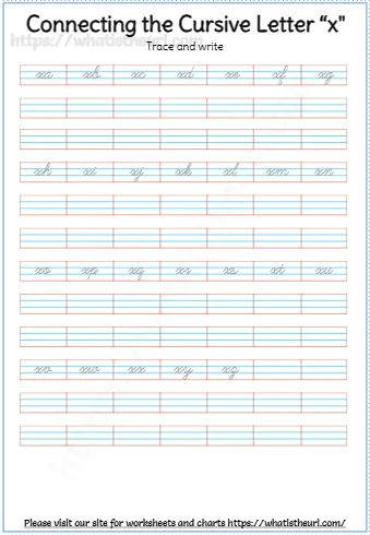 Connecting The Cursive Letter X