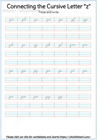 Connecting The Cursive Letter Z