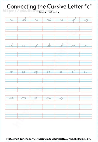 Connecting The Cursive Letter C