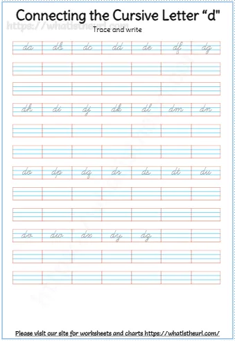 Connecting The Cursive Letter D