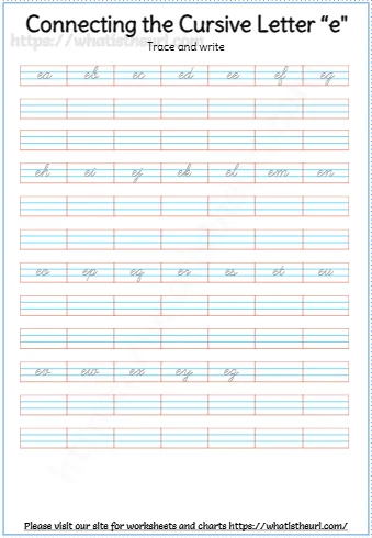 Connecting The Cursive Letter E