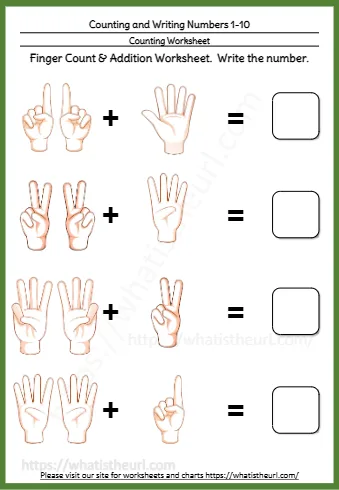 Counting And Writing Numbers 1 10