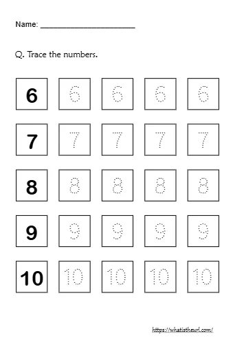 Q Trace The Numbers