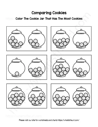 Color The Cookie Jar That Has The Most Cookies