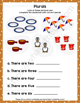 Look At These Pictures And Complete The Sentences With Correct Plurals