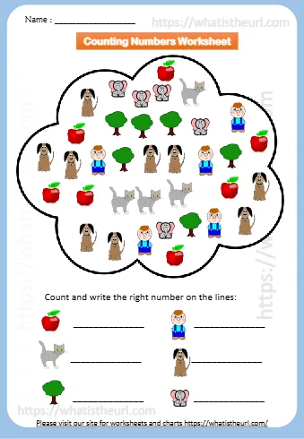 Counting Numbers Worksheets Wit
