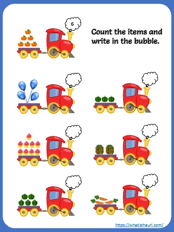 Counting Worksheets For Kids 1