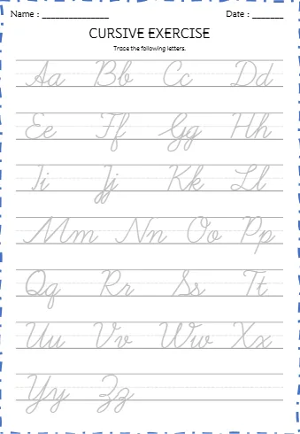 Trace The Following Letters