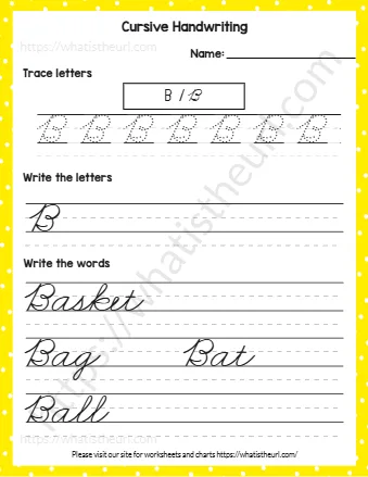 Cursive Handwriting Capital Letters Practice