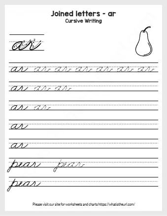 Cursive Letter Joins Worksheets For All