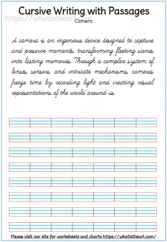 Cursive Writing With Passages
