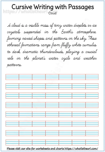 Cursive Writing With Passages