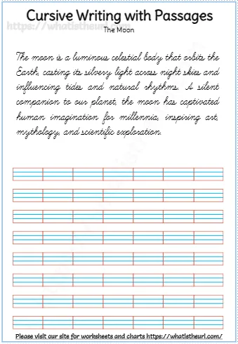 Cursive Writing With Passages