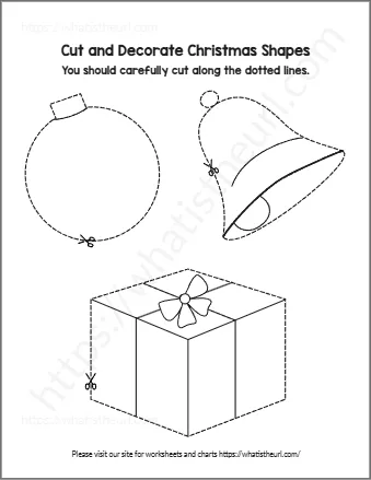 Cut And Decorate Christmas Shapes