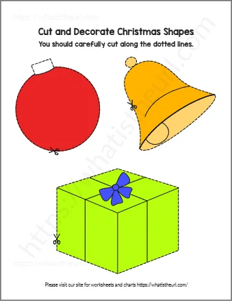 Cut And Decorate Christmas Shapes