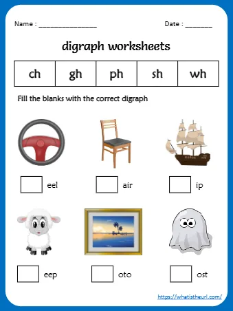 Fill The Blanks With The Correct Digraph