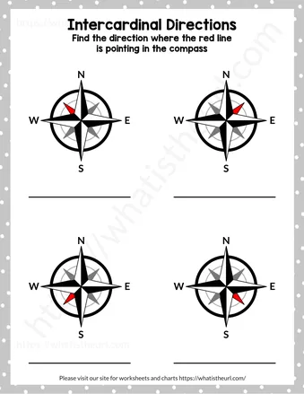 Directions 8 Compass Points Worksheet - 4 - Intercardinal Directions Worksheet For Grade 2