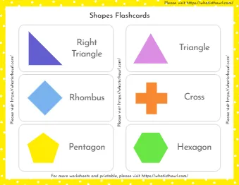 Printable Shapes Flash Cards
