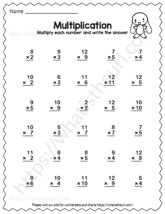 Multiply Each Number And Writ E The Answer