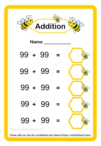 Editable Addition Worksheet For Grade 1 To Grade 4