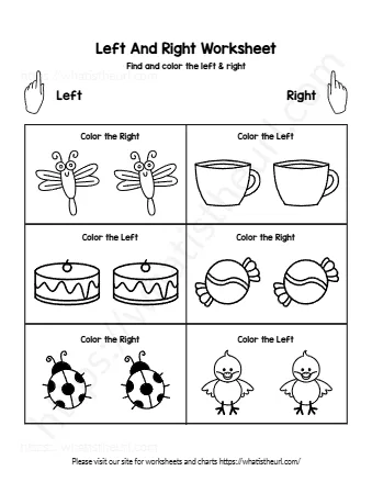Left And Right Worksheet
