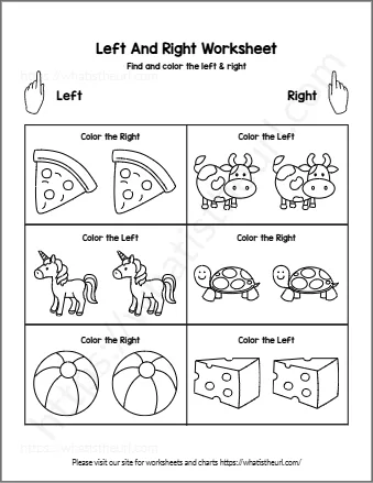Left And Right Worksheet